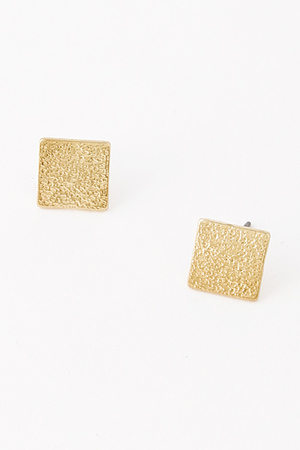 Rocky Flat Square Stud Earring 5BCH2